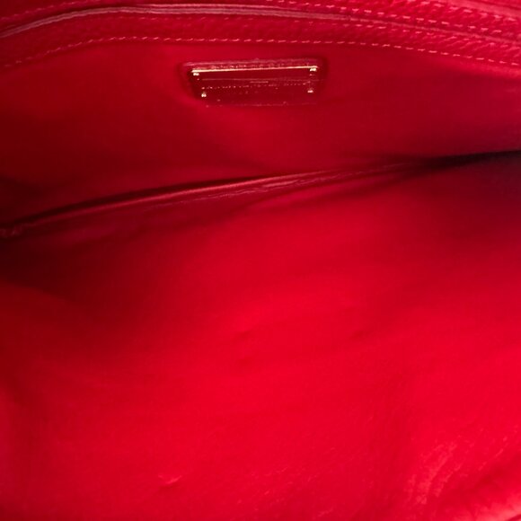 Salvatore Ferragamo Gancini Red Leather Wristlet Clutch – Authentic - Picture 10 of 10